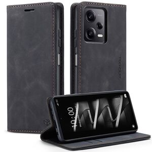 Husa piele Huawei Pura 70 Pro Techsuit Confy Cover, negru