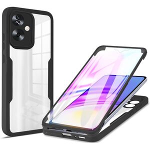 Pachet 360: Husa cu folie integrata pentru Oppo A79 Cover360 fata / spate - negru