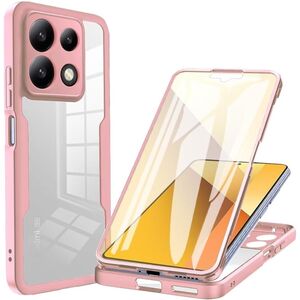 Pachet 360: Husa cu folie integrata pentru Xiaomi Poco X6 Pro Cover360 fata / spate - roz