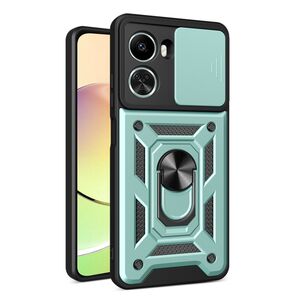 Husa pentru Huawei Nova 12 SE cu inel Ring Armor Kickstand Tough, protectie camera - verde