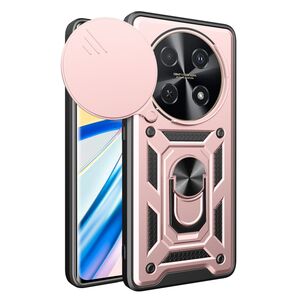 Husa pentru Huawei Nova 12i Ring Armor Kickstand Tough Rugged Cover cu protectie camera - rose gold