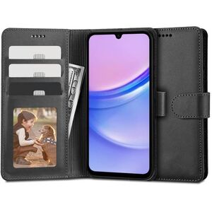 Husa pentru Samsung Galaxy A15 Wallet tip carte, negru