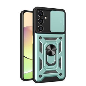 Husa pentru Samsung Galaxy M15 cu inel Ring Armor Kickstand Tough, protectie camera, verde