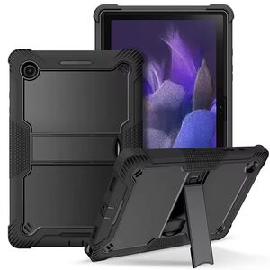 [Pachet 360°] Husa + folie din sticla Samsung Galaxy Tab A9 Techsuit Rugged TabShell, negru