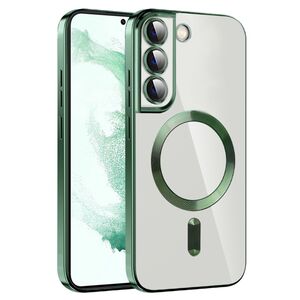 Husa pentru Samsung Galaxy S21 FE cu MagSafe si protectie pentru lentile anti-shock 1.5 mm - deep green