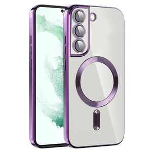 Husa pentru Samsung Galaxy S21 FE cu MagSafe si protectie pentru lentile anti-shock 1.5 mm - light purple