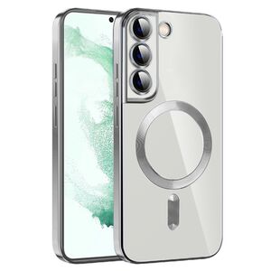 Husa pentru Samsung Galaxy S21 FE cu MagSafe si protectie pentru lentile anti-shock 1.5 mm - silver