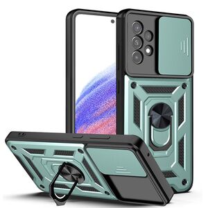 Husa pentru Samsung Galaxy A52, A52s cu inel Ring Armor Kickstand Tough, protectie camera, verde