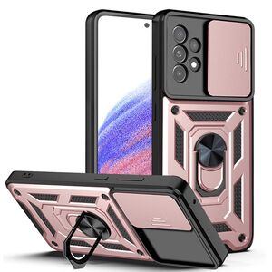 Husa pentru Samsung Galaxy A52, A52s cu inel Ring Armor Kickstand Tough, protectie camera, rose gold