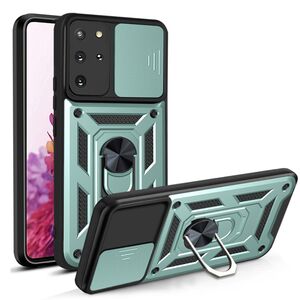 Husa pentru Samsung Galaxy S20 Plus cu inel Ring Armor Kickstand Tough, protectie camera, verde