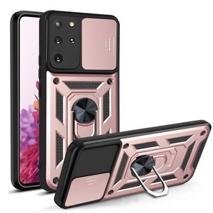 Husa pentru Samsung Galaxy S20 Plus cu inel Ring Armor Kickstand Tough, protectie camera, rose gold