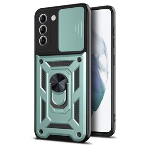 Husa pentru Samsung Galaxy S21 Plus cu inel Ring Armor Kickstand Tough, protectie camera, verde