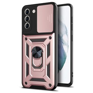 Husa pentru Samsung Galaxy S21 Plus cu inel Ring Armor Kickstand Tough, protectie camera, rose gold