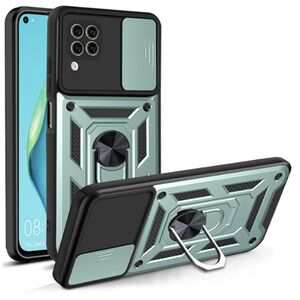 Husa pentru Huawei P40 Lite Armor Kickstand Tough Rugged Cover cu protectie camera, verde