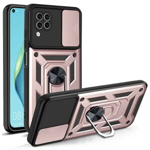Husa pentru Huawei P40 Lite Armor Kickstand Tough Rugged Cover cu protectie camera, rose gold