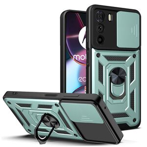 Husa pentru Motorola Edge 30 cu inel Ring Armor Kickstand Tough Rugged, verde