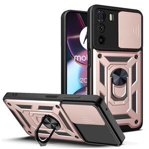 Husa pentru Motorola Edge 30 cu inel Ring Armor Kickstand Tough Rugged, rose gold
