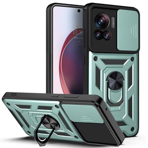Husa pentru Motorola Edge 30 Ultra cu inel Ring Armor Kickstand Tough Rugged, verde