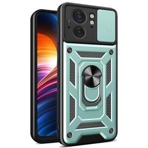 Husa pentru Motorola Edge 40 cu inel Ring Armor Kickstand Tough Rugged, verde