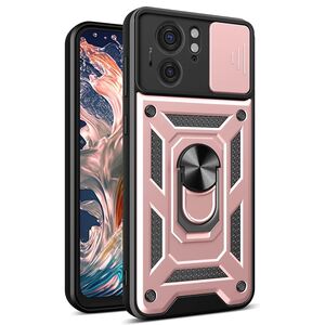 Husa pentru Motorola Edge 40 cu inel Ring Armor Kickstand Tough Rugged, rose gold
