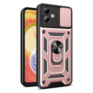 Husa pentru Motorola Moto G14 Ring Armor Kickstand Tough, protectie camera, rose gold