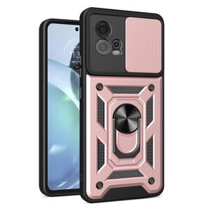 Husa pentru Motorola Moto G72 Ring Armor Kickstand Tough, protectie camera, rose gold
