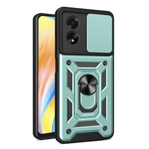 Husa pentru Oppo A18 / A38 cu inel Ring Armor Kickstand Tough, protectie camera, verde