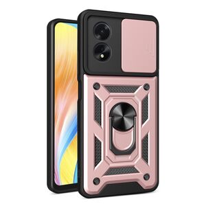 Husa pentru Oppo A18 / A38 cu inel Ring Armor Kickstand Tough, protectie camera, rose gold