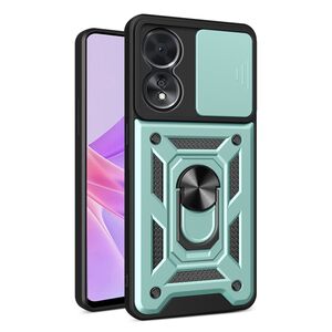 Husa pentru Oppo A78 5G cu inel Ring Armor Kickstand Tough, protectie camera, verde