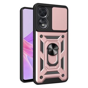 Husa pentru Oppo A78 5G cu inel Ring Armor Kickstand Tough, protectie camera, rose gold