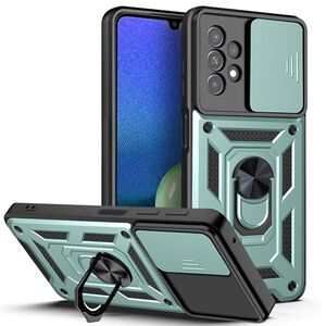 Husa pentru Samsung Galaxy A13 4G cu inel Ring Armor Kickstand Tough, protectie camera, verde