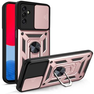 Husa pentru Samsung Galaxy A13 5G / A04s cu inel Ring Armor Kickstand Tough, protectie camera, rose gold
