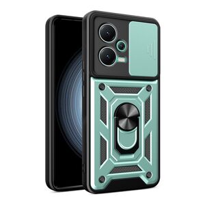 Husa pentru Xiaomi Redmi Note 12 5G cu inel Ring Armor Kickstand Tough, protectie camera, verde