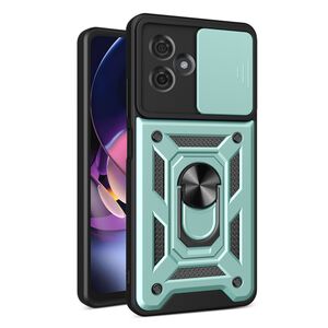 Husa pentru Motorola Moto G54, G54 Power Edition cu inel Ring Armor Kickstand Tough, protectie camera, verde
