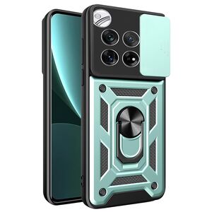 Husa pentru OnePlus 12 Ring Armor Kickstand Tough, protectie camera, verde