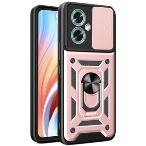 Husa pentru Oppo A79 cu inel Ring Armor Kickstand Tough, protectie camera, rose gold
