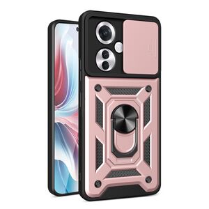Husa pentru Oppo Reno 11F cu inel Ring Armor Kickstand Tough, protectie camera, rose gold