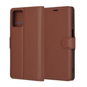 Husa Motorola Moto G14 Techsuit Leather Book tip carte, maro