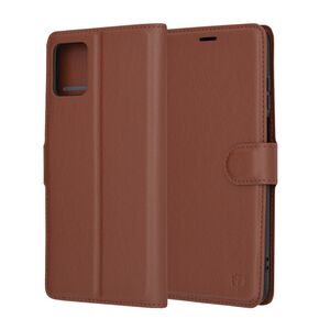 Husa Motorola Moto G32 Techsuit Leather Book tip carte, maro