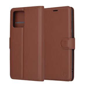 Husa Motorola Moto G84 Techsuit Leather Book tip carte, maro