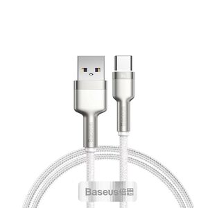 Cablu date Fast Charging USB, Type-C Baseus, 1m, alb, CAKF000102