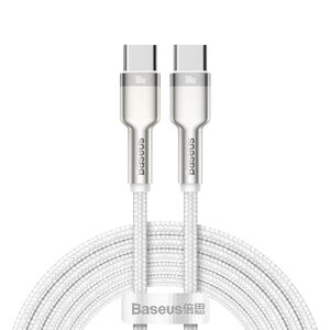 Cablu date Type-C Baseus, 100W, 480Mbps, 2m, alb, CATJK-D02
