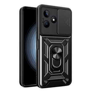Husa pentru Realme C51 cu inel Ring Armor Kickstand Tough Rugged, negru