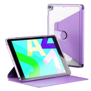 Husa pentru  iPad 9 10.2 inch 2021 rotativa de tip stand cu functie sleep/wake-up si slot pentru stylus, mov