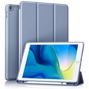 Husa iPad 10.2 inch 9/8/7 2021/2020/2019 cu suport Apple Pen si functie stand - emollient purple