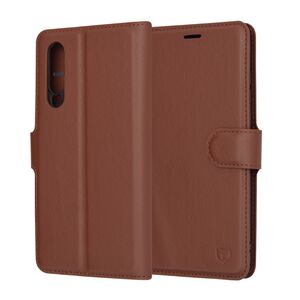 Husa Huawei P30 Techsuit Leather Folio, maro