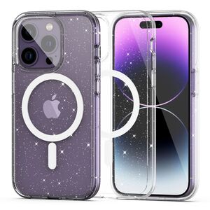 Husa sclipici iPhone 14 Pro Max Sparkle Skin cu MagSafe, transparenta