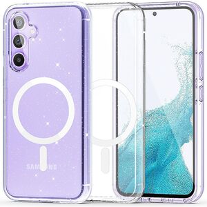Husa sclipici Samsung Galaxy S24 Sparkle Skin cu MagSafe, transparenta