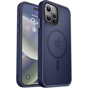 Husa pentru iPhone 15 Pro cu MagSafe, Ghost Series, translucent - albastru