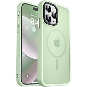 Husa pentru iPhone 15 Pro cu MagSafe, Ghost Series, translucent - verde deschis